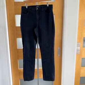 NYDJ Classic Straight Leg Jeans Denim Pants Size 12 Deep Blue Pants Stretch